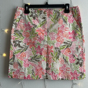 J Jill Tropical Printed Skirt​